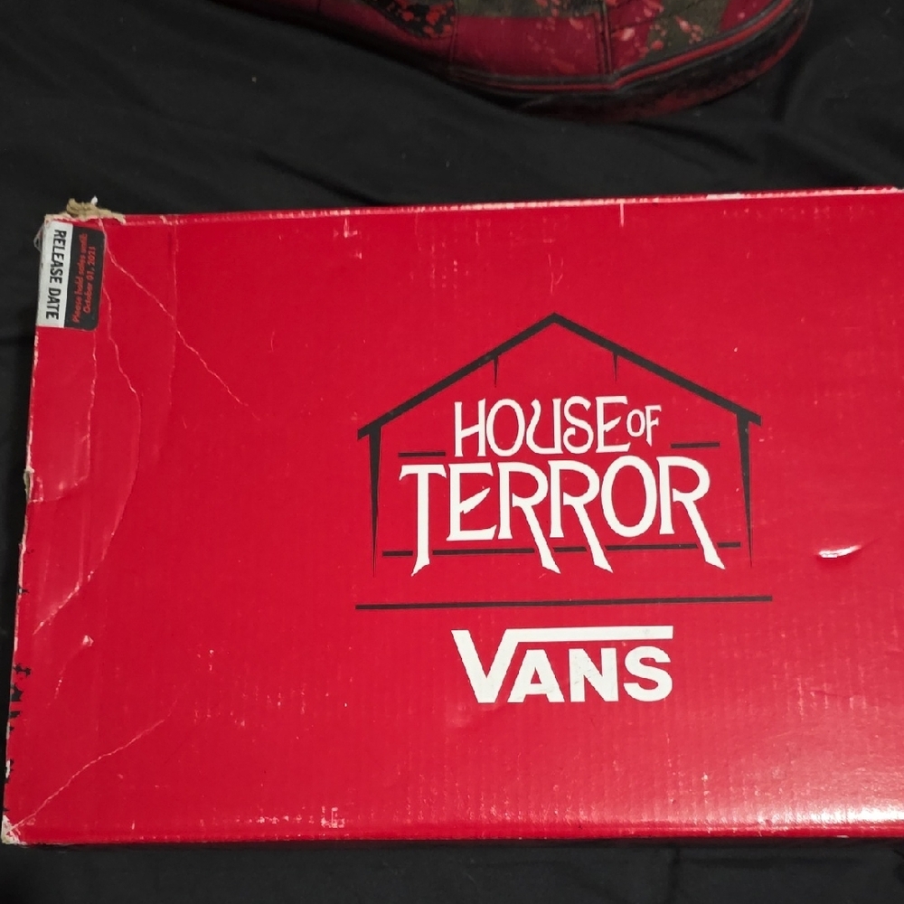 Vans Red and Black High-Top Sneakers - Picture 6 of 8
